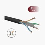 Cable Cat. 6 U/UTP rígido para exterior PE Fca, en caja de 305 m, AWG 24, color negro