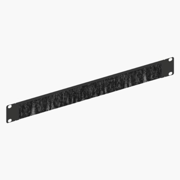 Panel pasacables 19", 1 U, con cepillo