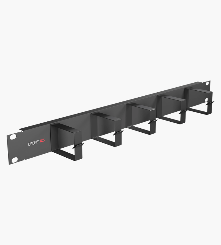 Panel guía cables horizontal 19, 1 U, con 5 liras metálicas Panel guía cables horizontal 19", 1 U, con 5 liras metálicas - Imagen 1