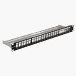 Panel guía cables horizontal 19", 1 U, con 5 liras metálicas