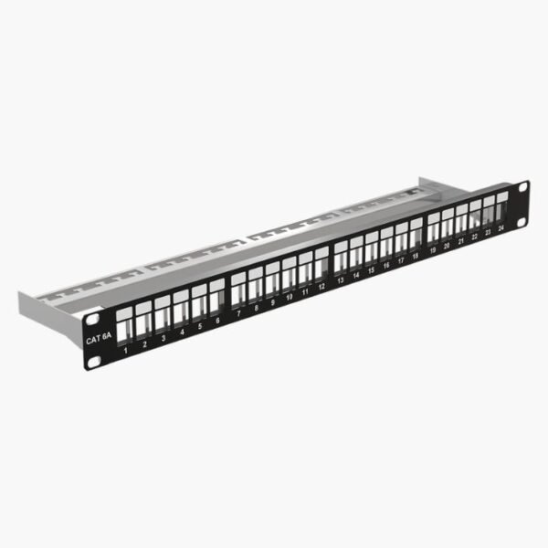 Panel guía cables horizontal 19", 1 U, con 5 liras metálicas