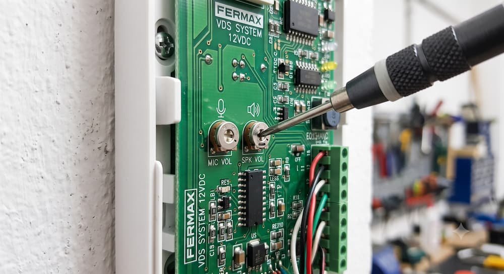 Sigue las telefonillo Fermax universal instrucciones para desmontar telefonillo Fermax y subir volumen.